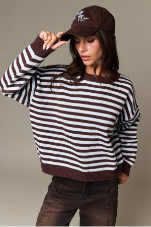 PT19292<br/>Striped Crewneck Sweater