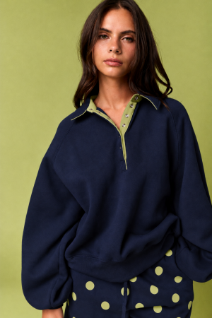 PT20053<br/>Lila Collared Pullover Sweatshir