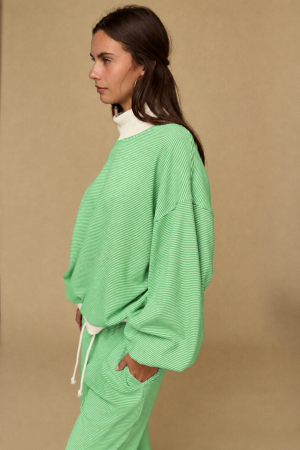 PX19061<br/>Mock neck Stripe Lounge Set